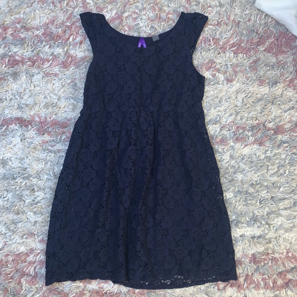 Seraphine navy blue lace dress
